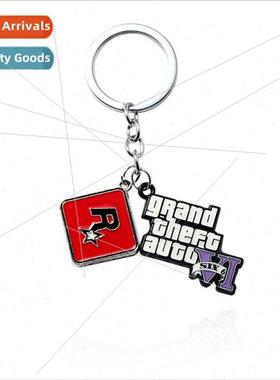 Game  Rampage 6GTA6 Grand Theft Auto keychain mens R Star ca