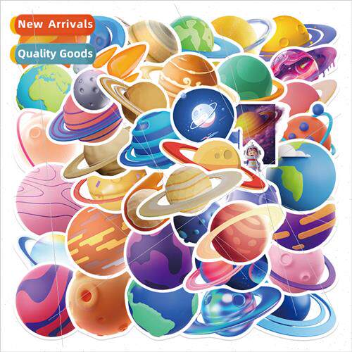 50pcs of colorful planet doodle stickers can be decorated lu