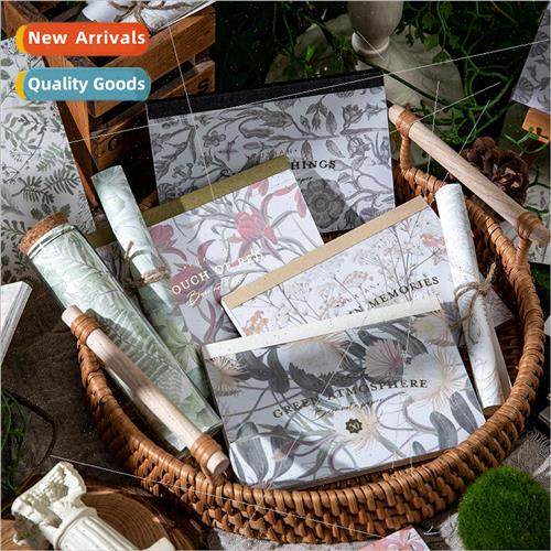 Material Paper Misty Country Memory Series Retro Stamping Fl