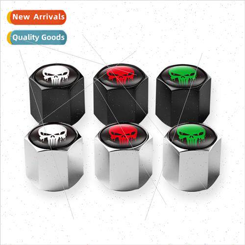 Creative personality melting skull tire valve cap metal valv
