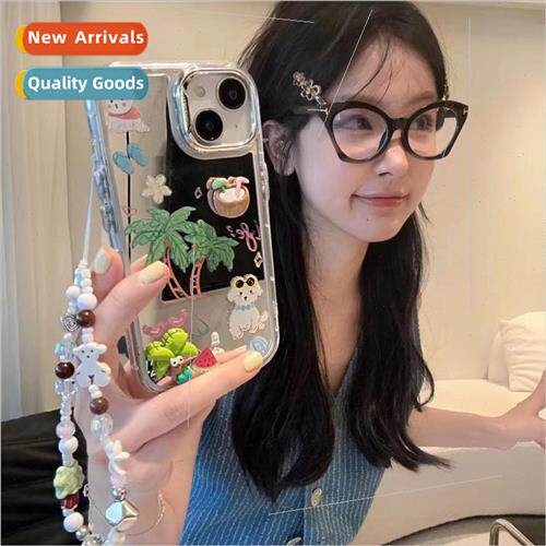 Stereoscopic cartoon dog coconut tree IPhone13/14ProMax make