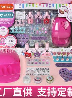 Toys Girls Cosmetics Nail Art pstick Blush Nail Polish Set K