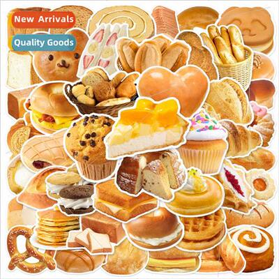 50 attractive food bread stickers cell phone case luggage gi
