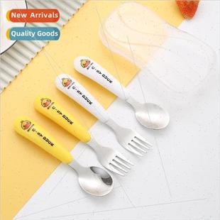 304 stainless steel Cartoon spoon duck childrens 适用 yellow