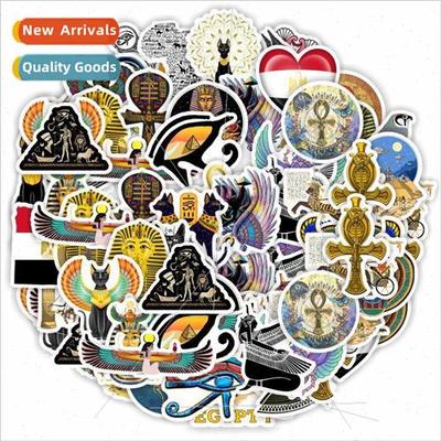 Egypt pharaoh 50 good luck stickers yama pyramid cat primiti