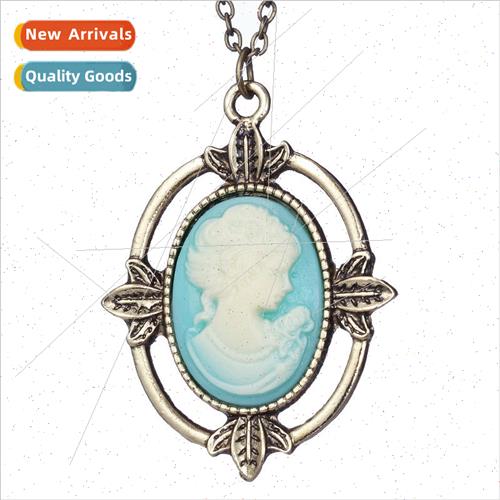 Vampire Diaries Catherine Gemstone Necklace Beauty Head Pend