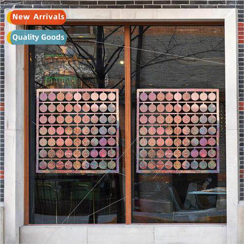New 32*32cm laser window stickers holiday party decoration h