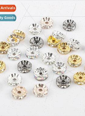 50pcs  electroplating inlaid white diamond wheel drill circl