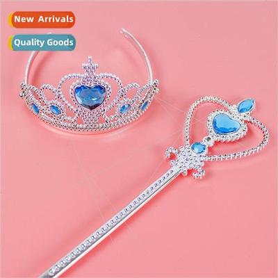 Frozen Crown Set Elsa Magic Wand Plastic Hair Bands 适用 Kid