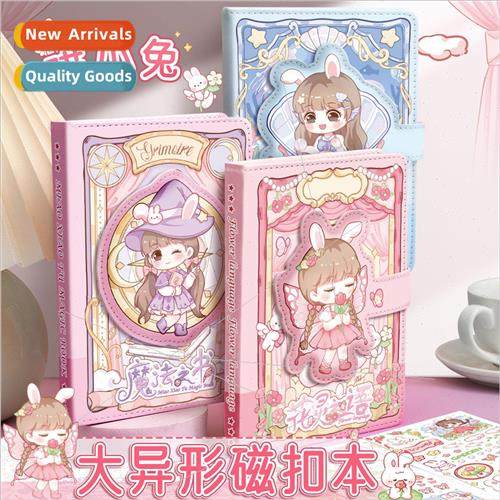 Meow Bunny Handbook Shaped Magnetic Clasp Book Cute High-Val