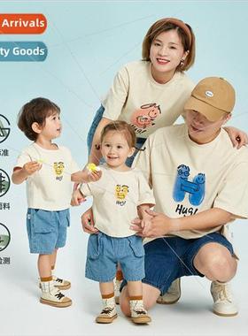 23 summer new t-shirt parent-child 1 family of three short-s