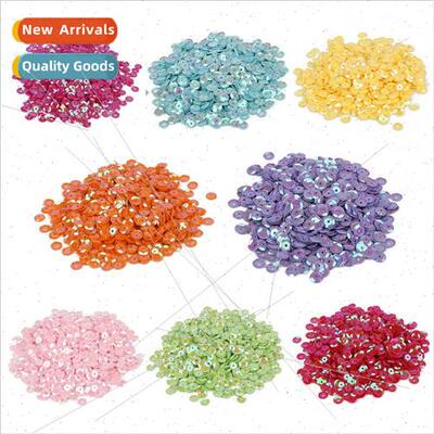6mm color plated sequins nest handmade diy decorative materi