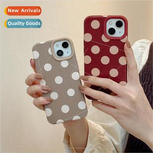 Niche Simple Polka Dot 适用 iPhone13 Case 14ProMax Female iP