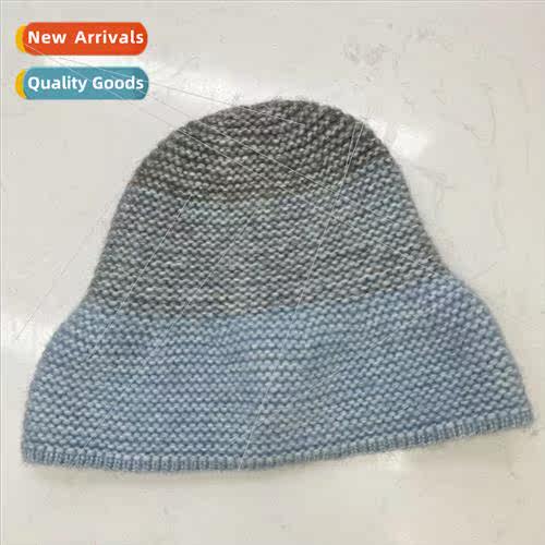 Autumn and winter mixed-color wool hat fisherman hat female
