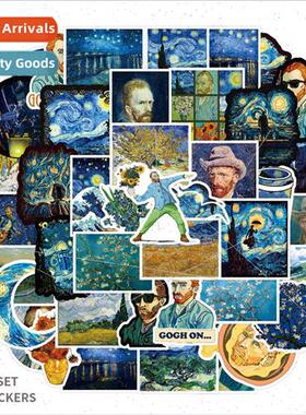 50 Van Gogh works sunflower oil painting graffiti stickers l