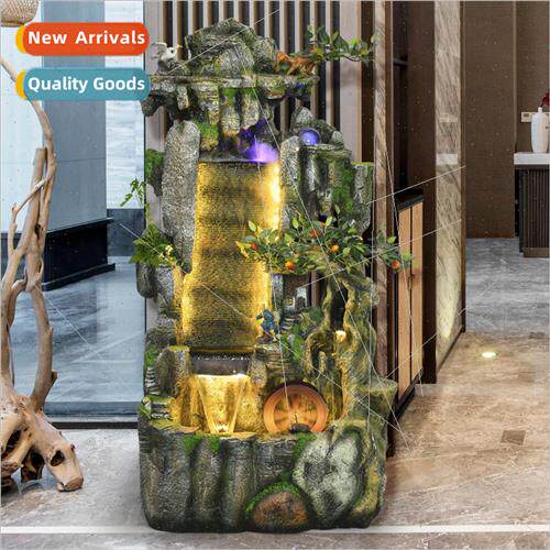 Large rockery water fountain landscape humidifier feng shui