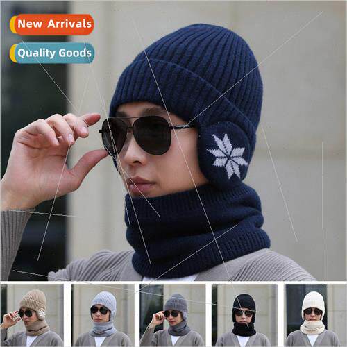 Hat mens winter warm knitted cap winter outdoor cycling padd