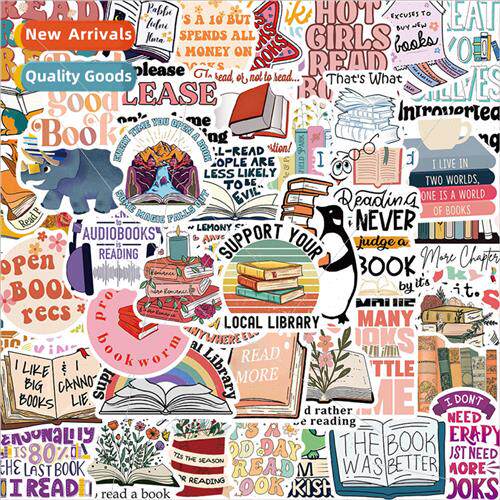 50 cartoon flowers reading doodle stickers decoration handbo