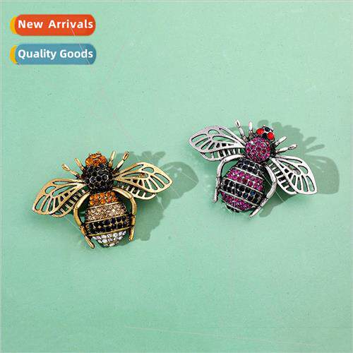 Drilling bee brooch animal insect series fashion ladies cors