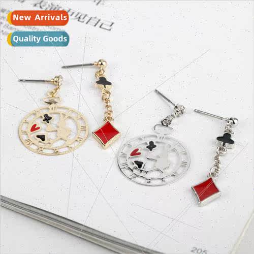 Hot  Alice in Wonderland asymmetric rabbit playing cards hol