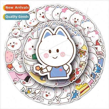 53 Peach Fairy small fresh cute expression bag stickers lugg