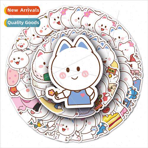 53 Peach Fairy small fresh cute expression bag stickers lugg