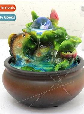 Desktop water fountain attracts wealth home living room balc