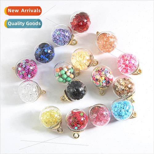 Colorful transparent stars sequins crystal glass ball diy ha