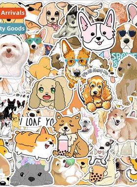 50 cute cartoon dog graffiti stickers water cup computer ref