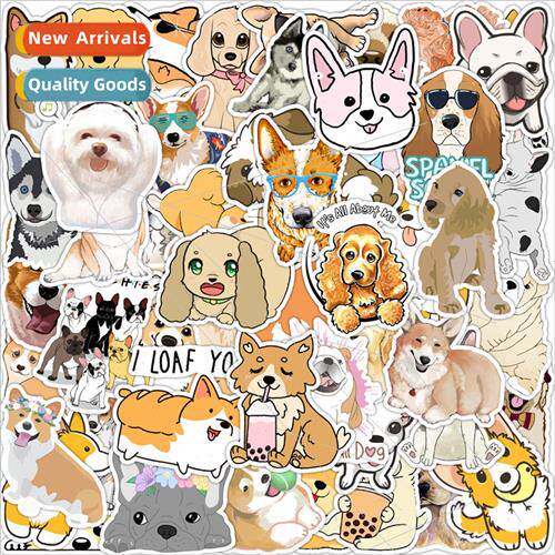 50 cute cartoon dog graffiti stickers water cup computer ref