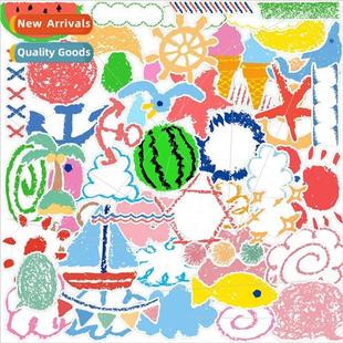 doodle phon cell computer stickers drawing pen wax pcs