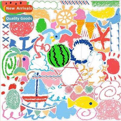 50 pcs of wax pen drawing doodle stickers computer cell phon