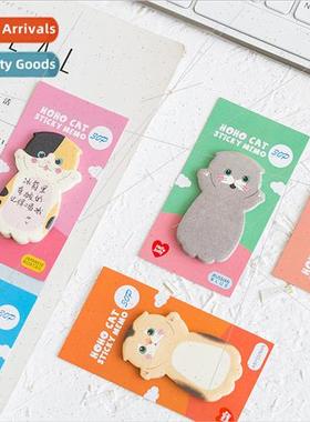 Cartoon cute cat series N times sticker message notepad stud