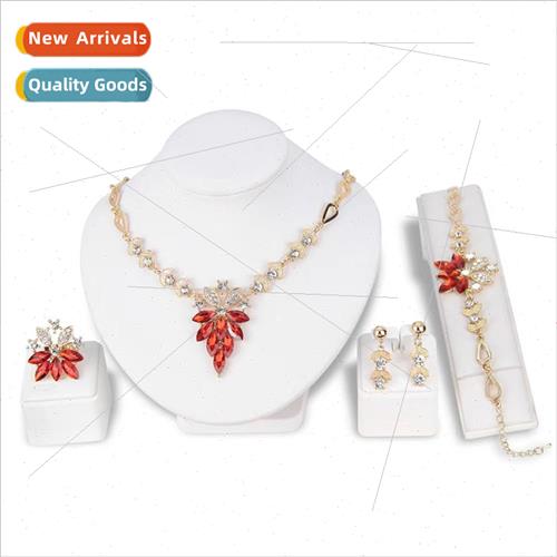 Classic Crystal Grape Necklace Set Necklace Earrings Set of