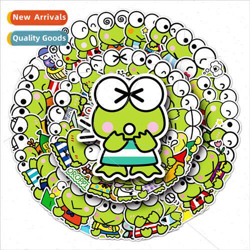 53 cartoon big-eyed frog korobi doodle stickers luggage lapt