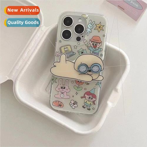 Dull cute small cartoon Apple 14ProMax double-sided couple A图片