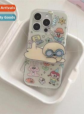 Dull cute small cartoon Apple 14ProMax double-sided couple A