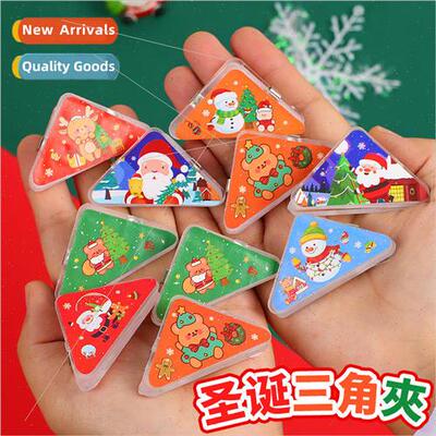 Cartoon Christmas triangle clip multifunctional office stati