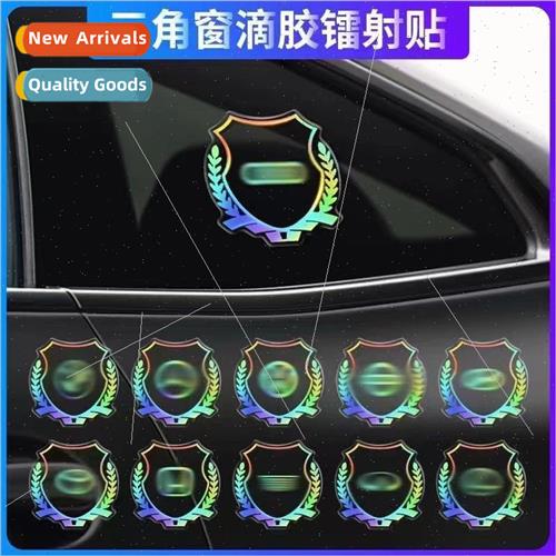 Car wheat logo window side markers colorful laser car logo 3