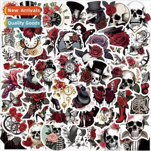 50 punk rose graffiti stickers personalized decoration guita