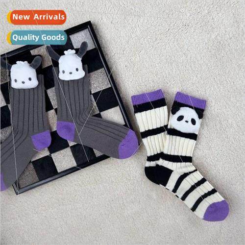 Socks womens  cute puppy three-dimensional doll personalized
