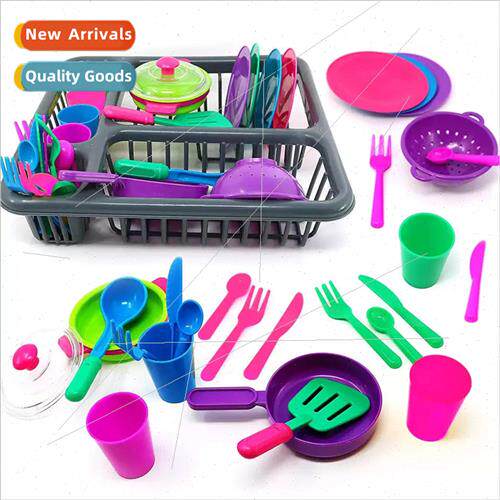 Childrens play house kitchen tableware set 28 pcs simulation
