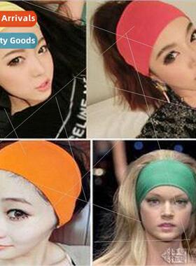 Korean  of the candy color extra wide cotton headband yoga s