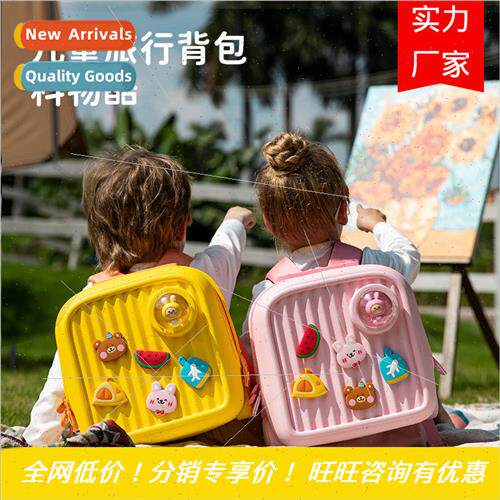 Childrens travel backpack load reduction shoulders trolley b