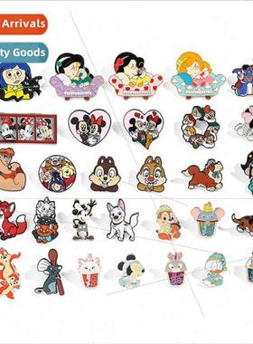 Cute cartoon characters around the metal badge Princess seri