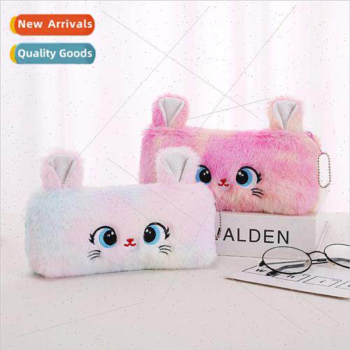 Cute gradient kitten pencil case large capacity high-color p
