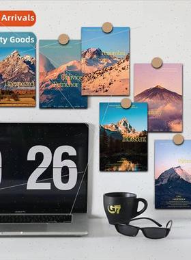 Sunset Gold Mountain 10 Gentle Afterglow Decorative Card Wal