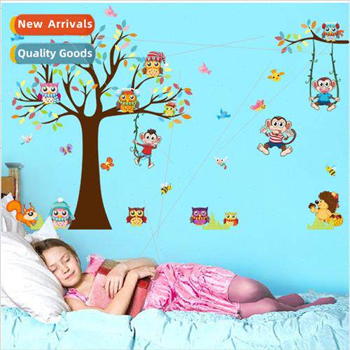 XL8192 owl e animal party cartoon wall stickers childrens ro