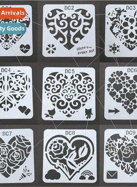 Love theme drawing templates square student handbill drawing