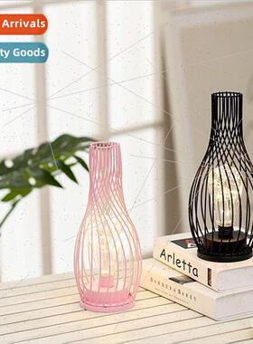 LED night light NATO  iron molding spiral pattern vase bar s